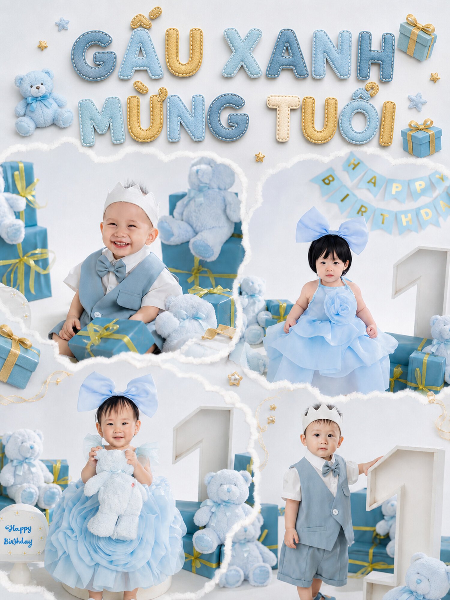 GẤU XANH MỪNG TUỔI