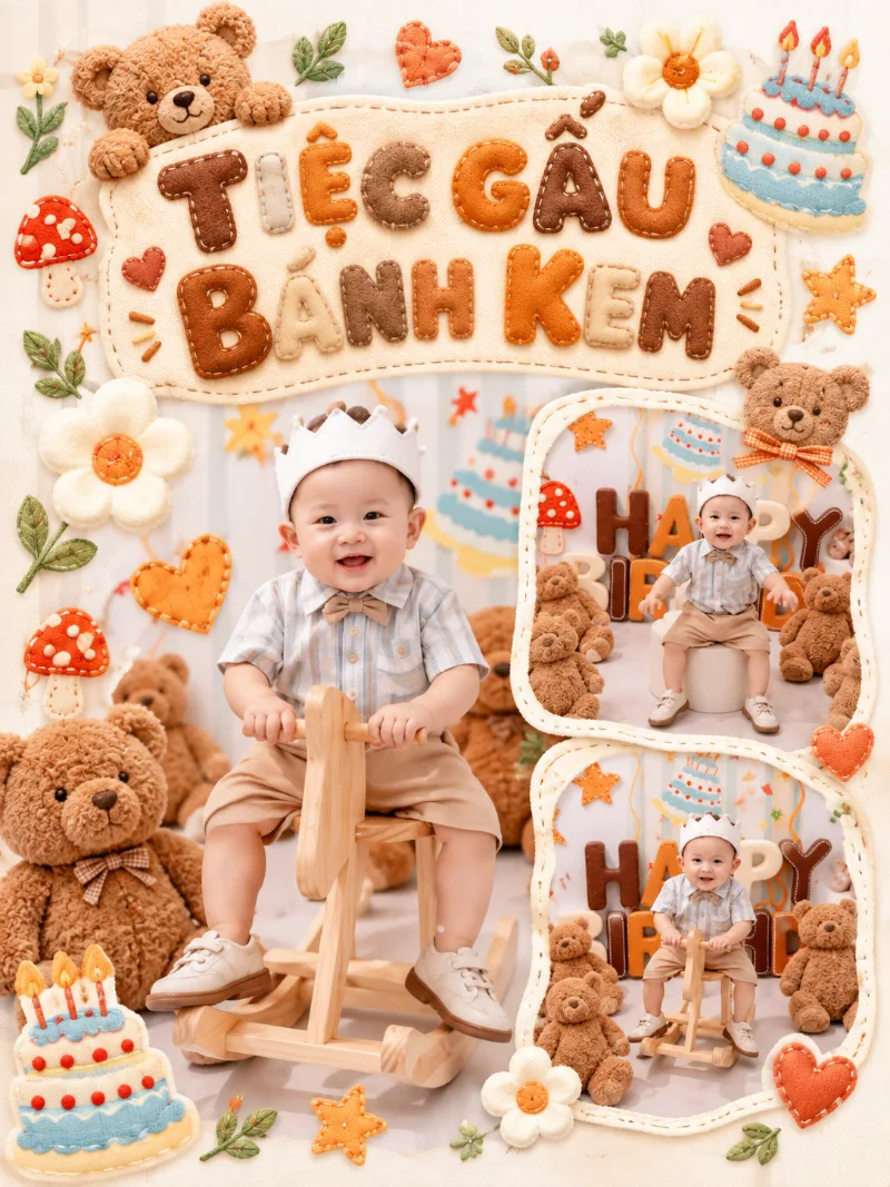 TIỆC GẤU BÁNH KEM